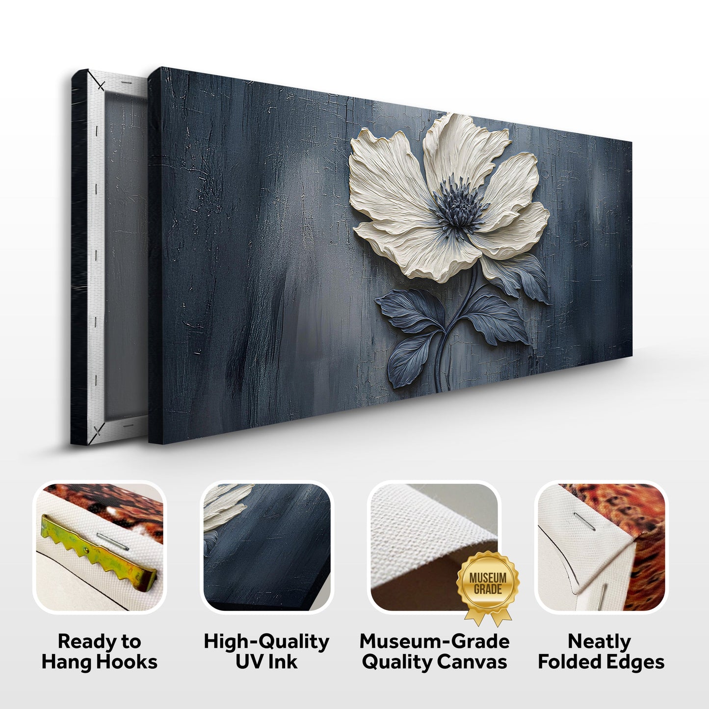 Clay‑Carved Bloomscape Wall Art