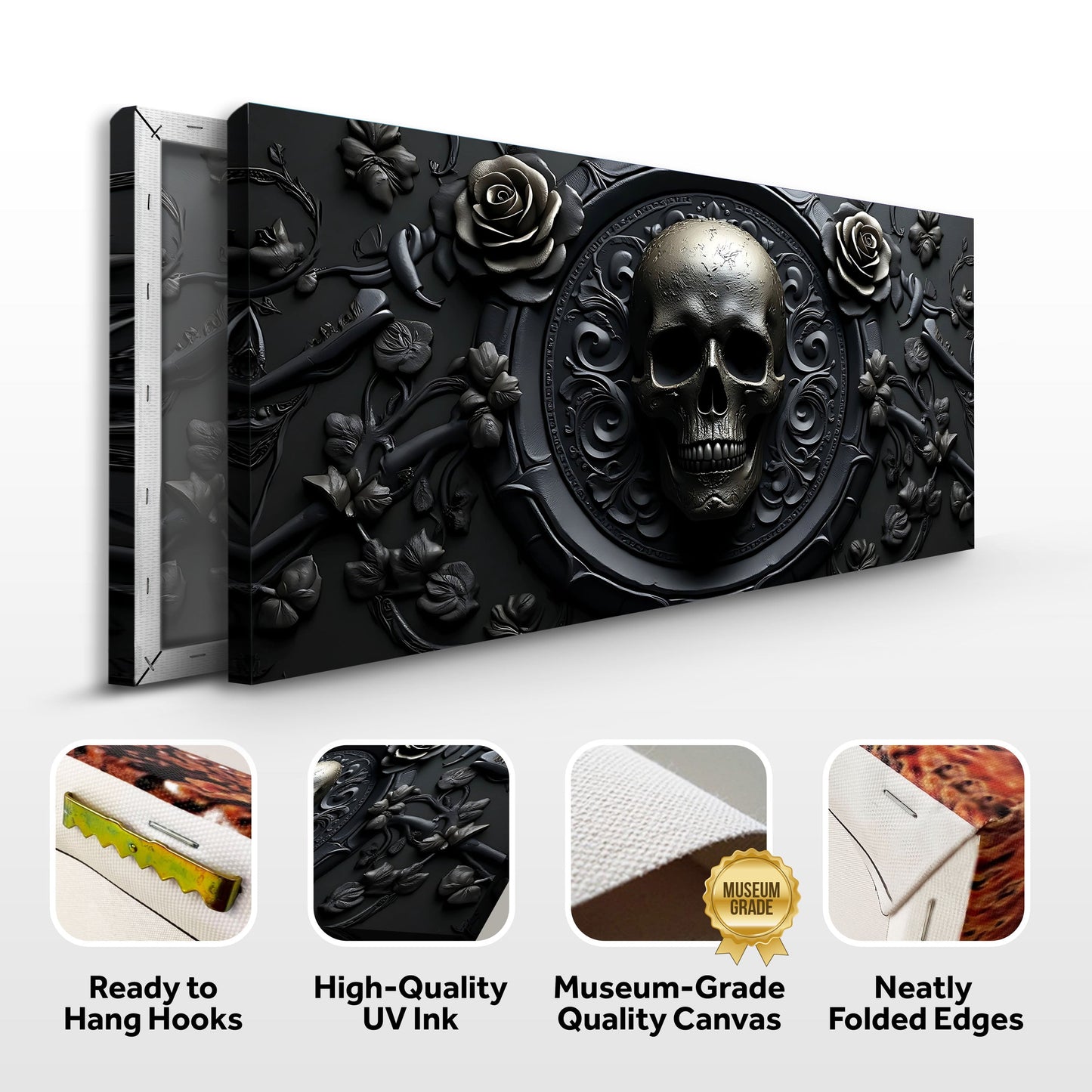 The Rose & Skull Form VI Wall Art