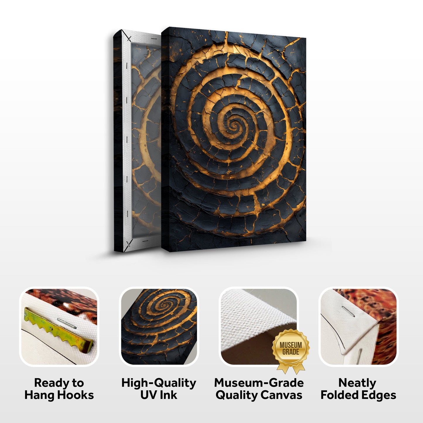 Black & Gold Helix Art
