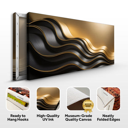 Abstract Noir & Gold IV Wall Art
