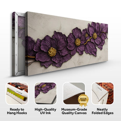Violet Blossom Sculpture Wall Art