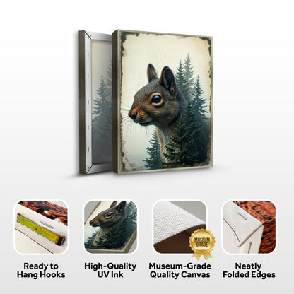 Double Exposure Squirrel Portrait