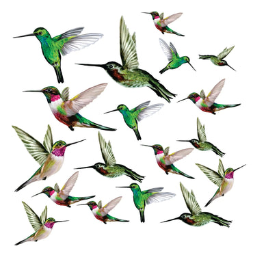18 x Hummingbird Window Clings for Glass Safety on Windows Doors and Transparent Panels. Window Decals to Prevent Bird Strikes on Glass - Bird Alert. Made in America.…