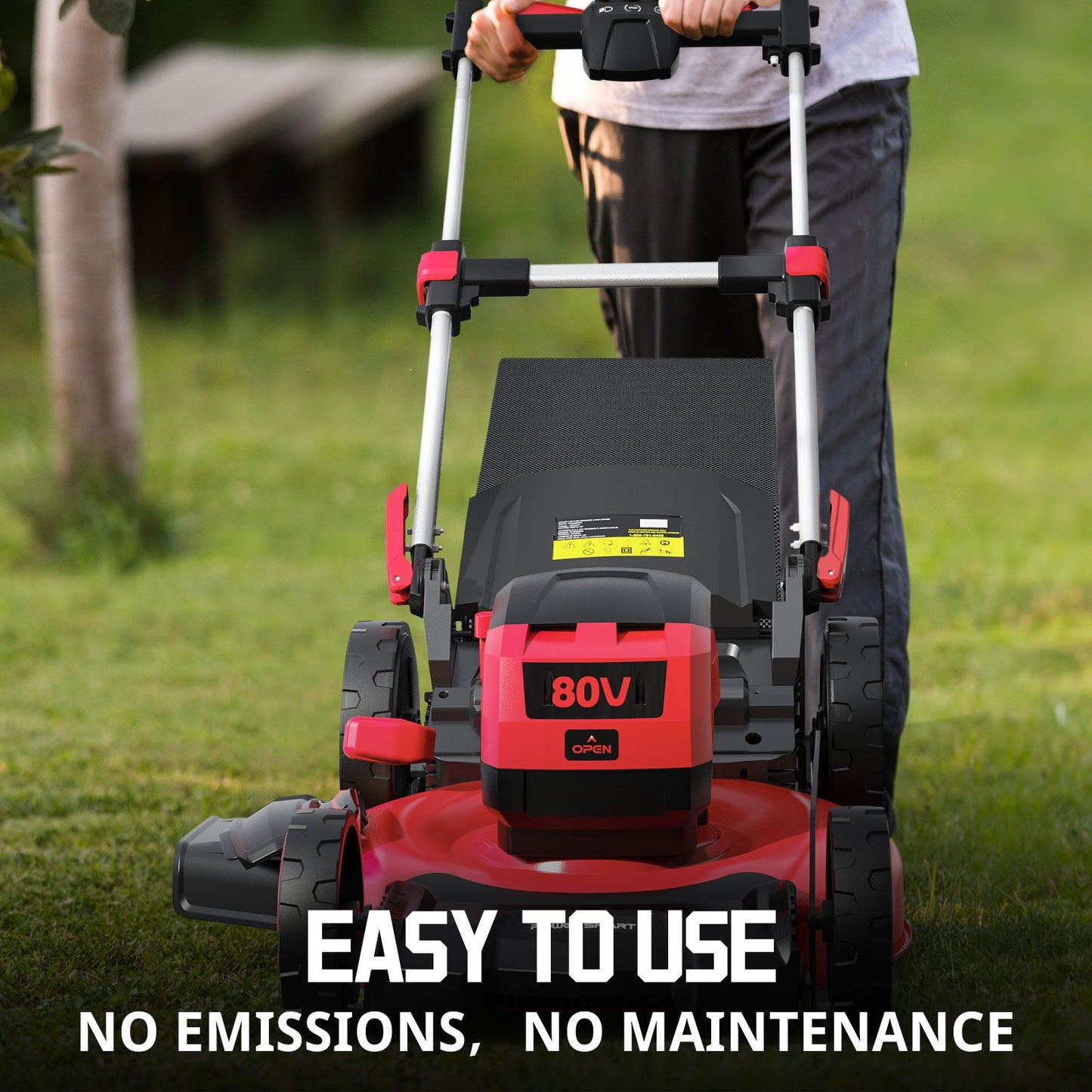 80V 22" Brushless Cordless Self-propelled Lawn Mower w/ Battery & Charger PS76822SRB