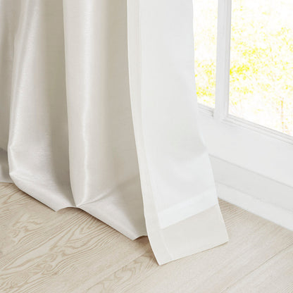 Twist Tab Lined Window Curtain Panel White 50x84