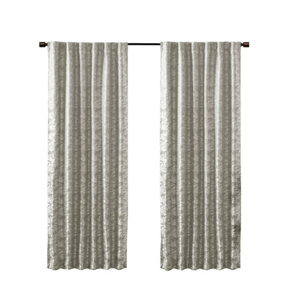 Jacquard Lined Total Blackout Rod Pocket/Back Tab Curtain Panel