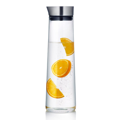 Thick Glass Juice Pitcher with Lid and Leak-Proof Design