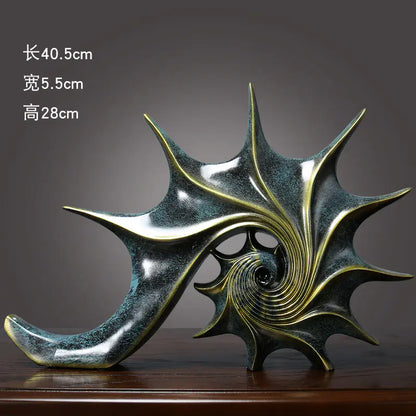 Abstract European Style Seashell Decor Sculpture for Home