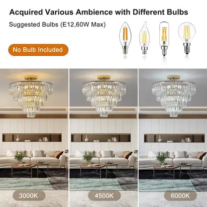 Luxury Gold Crystal Chandelier