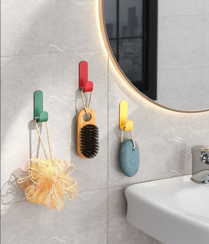 Strong Load-bearing Hooks, No Need For Drilling, Seamless Adhesive Hooks, Light Luxury Door Hanging Clothes Hooks, Bathroom And Kitchen Wall Hooks