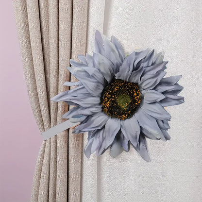 Large Sunflower Tie Back Clips for Curtains and Drapes