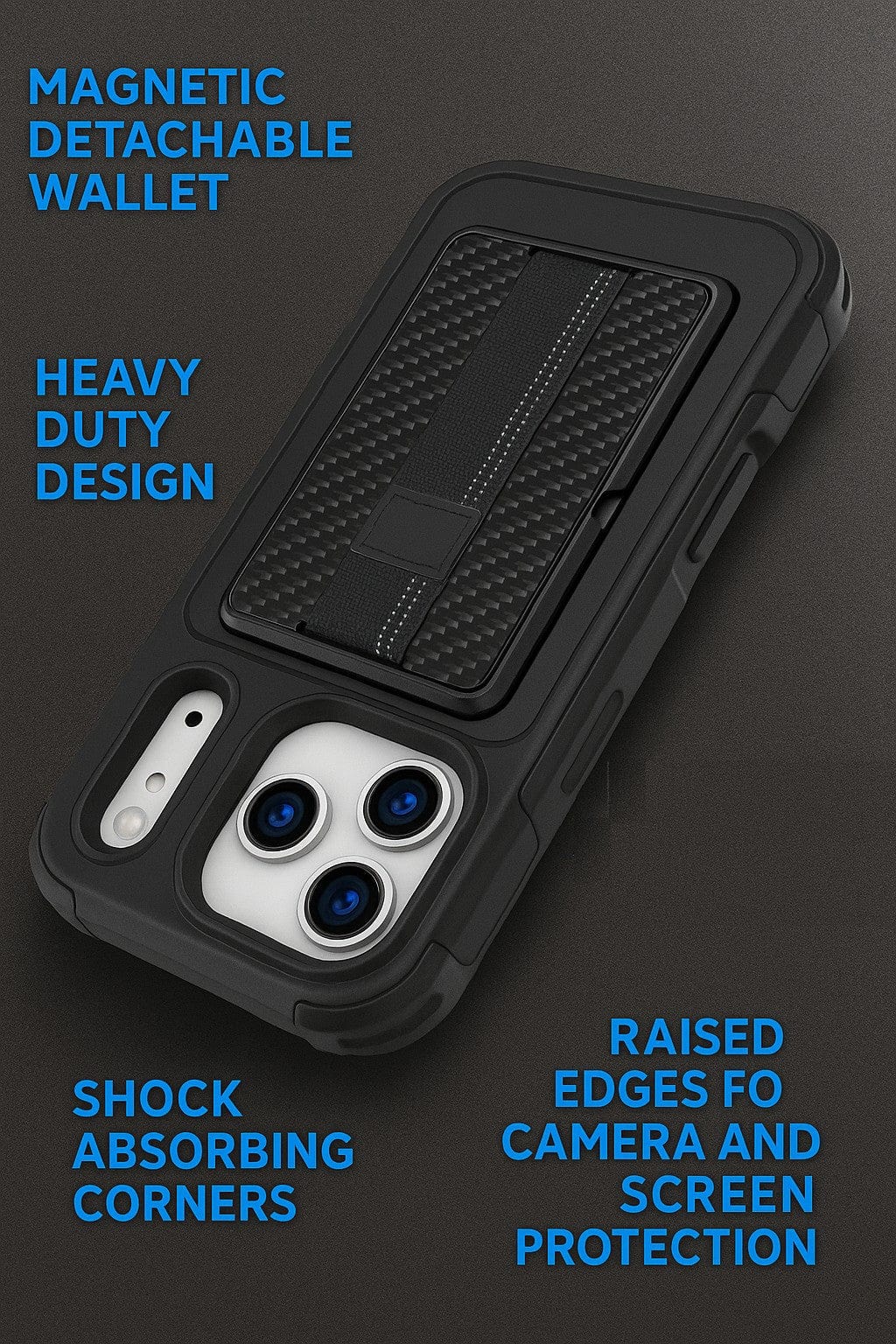 iPhone 17 Pro Max Case - MagSafe Detachable Wallet | Raider Series
