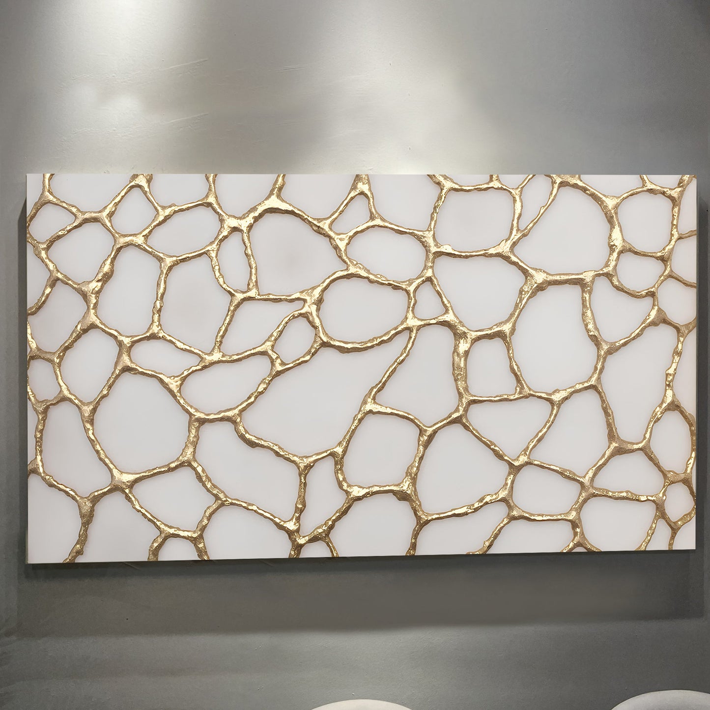 Golden Synapse Composition Wall Art