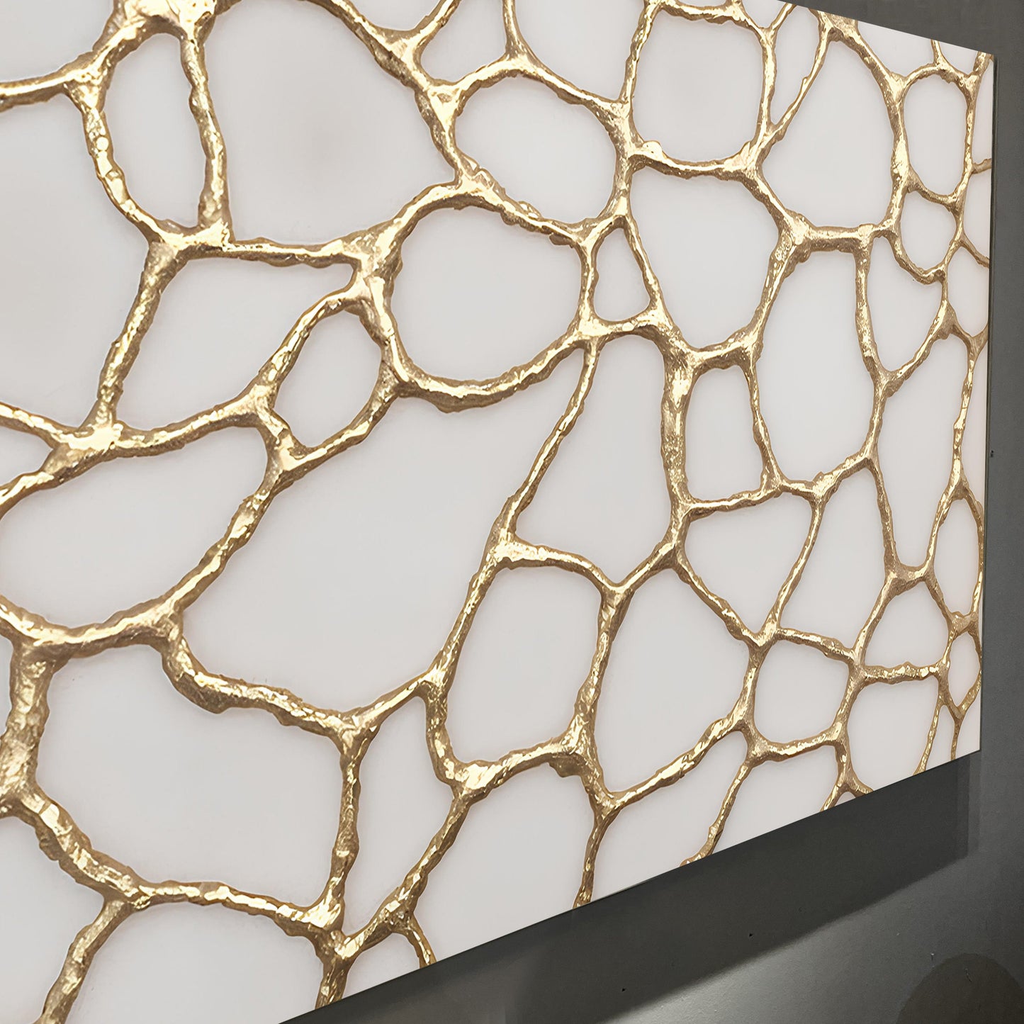 Golden Synapse Composition Wall Art