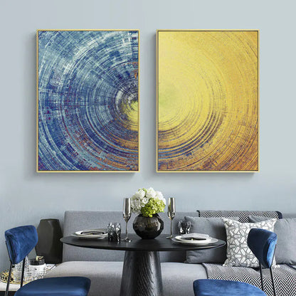 Modern Abstract Circle Wall Art for Living Room Decor