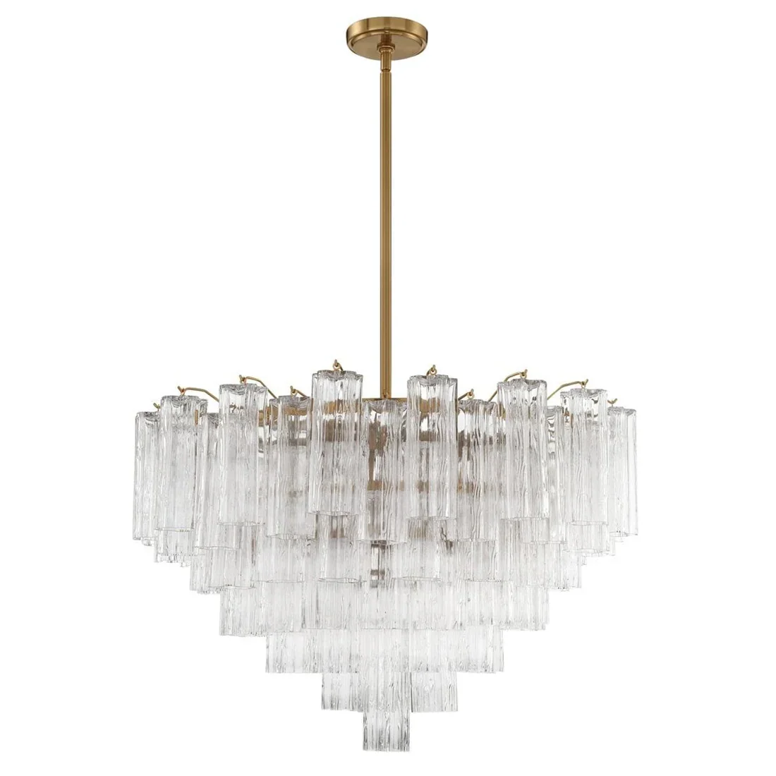 Radiant Star Glass‑Tube Chandelier