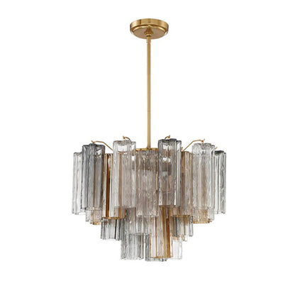 Radiant Star Glass‑Tube Chandelier