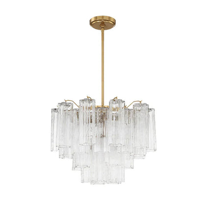 Radiant Star Glass‑Tube Chandelier