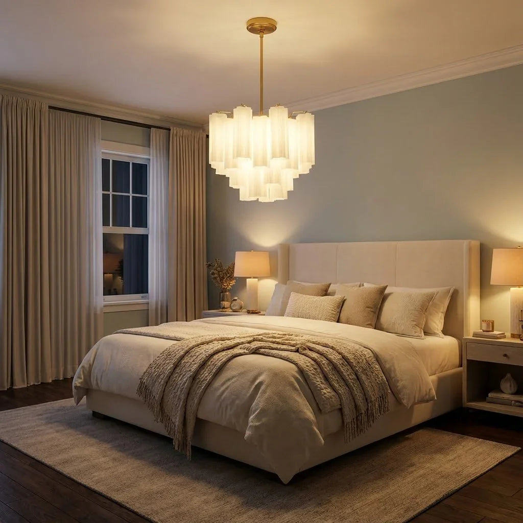 Radiant Star Glass‑Tube Chandelier