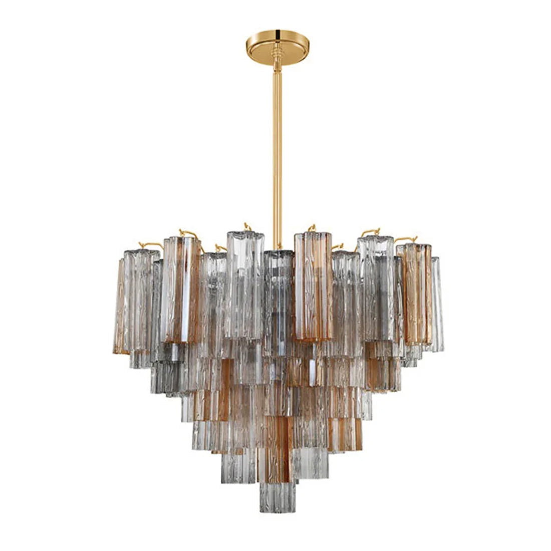 Radiant Star Glass‑Tube Chandelier