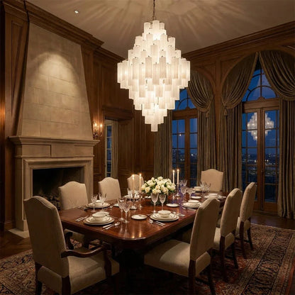 Radiant Star Glass‑Tube Chandelier