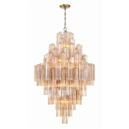 Radiant Star Glass‑Tube Chandelier