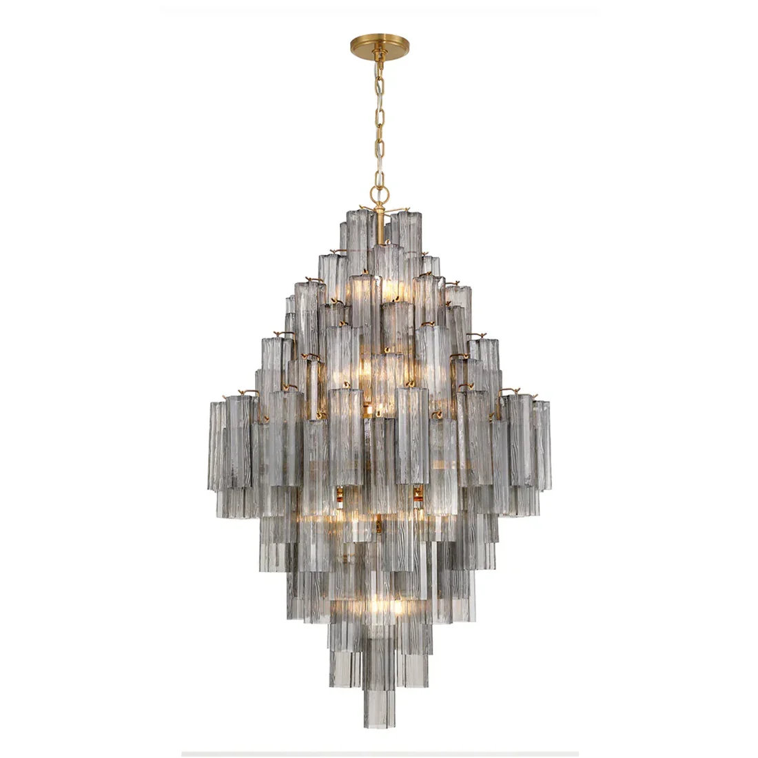 Radiant Star Glass‑Tube Chandelier