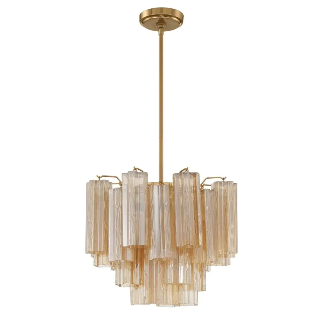 Radiant Star Glass‑Tube Chandelier
