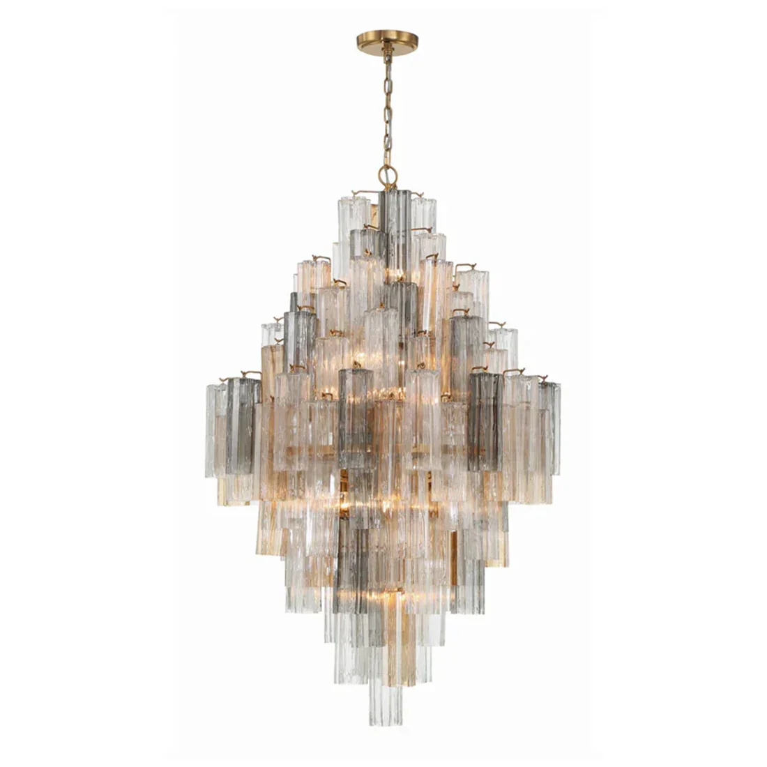 Radiant Star Glass‑Tube Chandelier