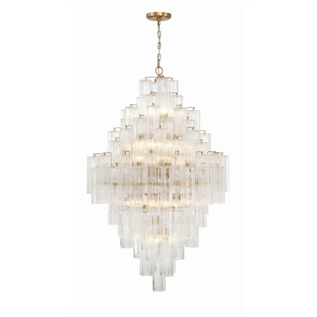 Radiant Star Glass‑Tube Chandelier