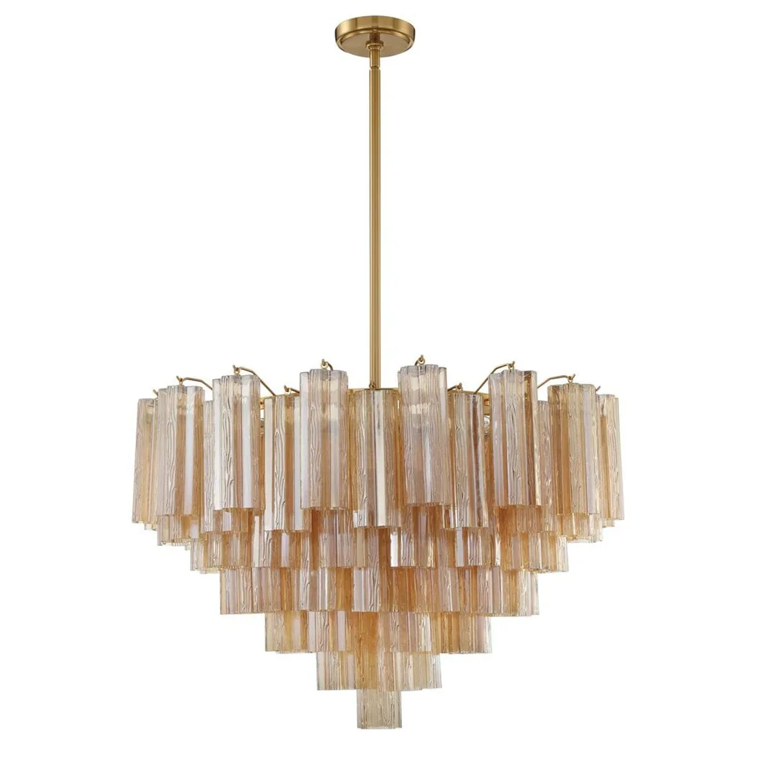 Radiant Star Glass‑Tube Chandelier