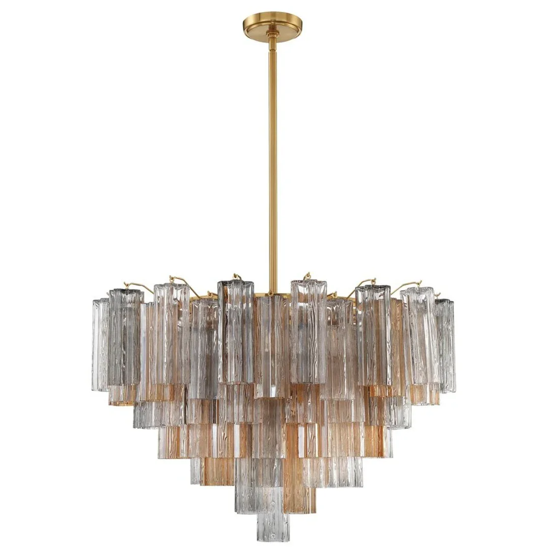Radiant Star Glass‑Tube Chandelier