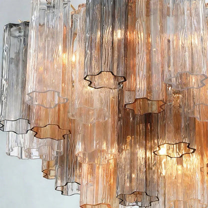 Radiant Star Glass‑Tube Chandelier