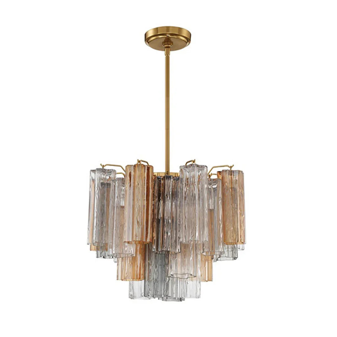 Radiant Star Glass‑Tube Chandelier