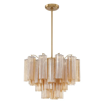 Radiant Star Glass‑Tube Chandelier
