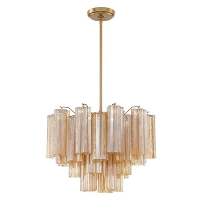 Radiant Star Glass‑Tube Chandelier