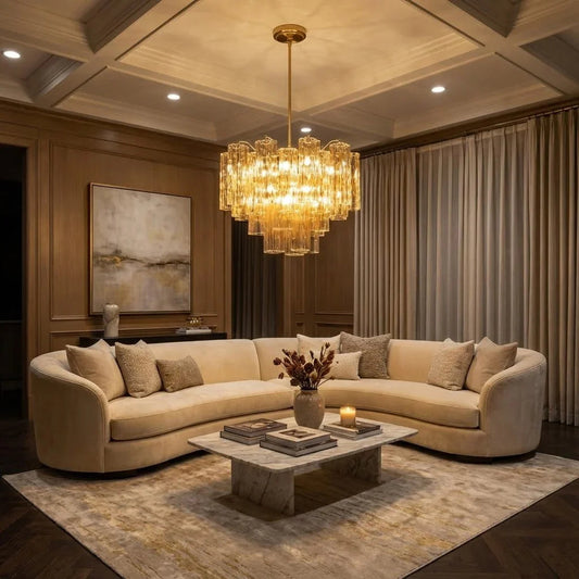 Radiant Star Glass‑Tube Chandelier