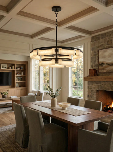 Alabaster Harmony Rectangle Chandelier