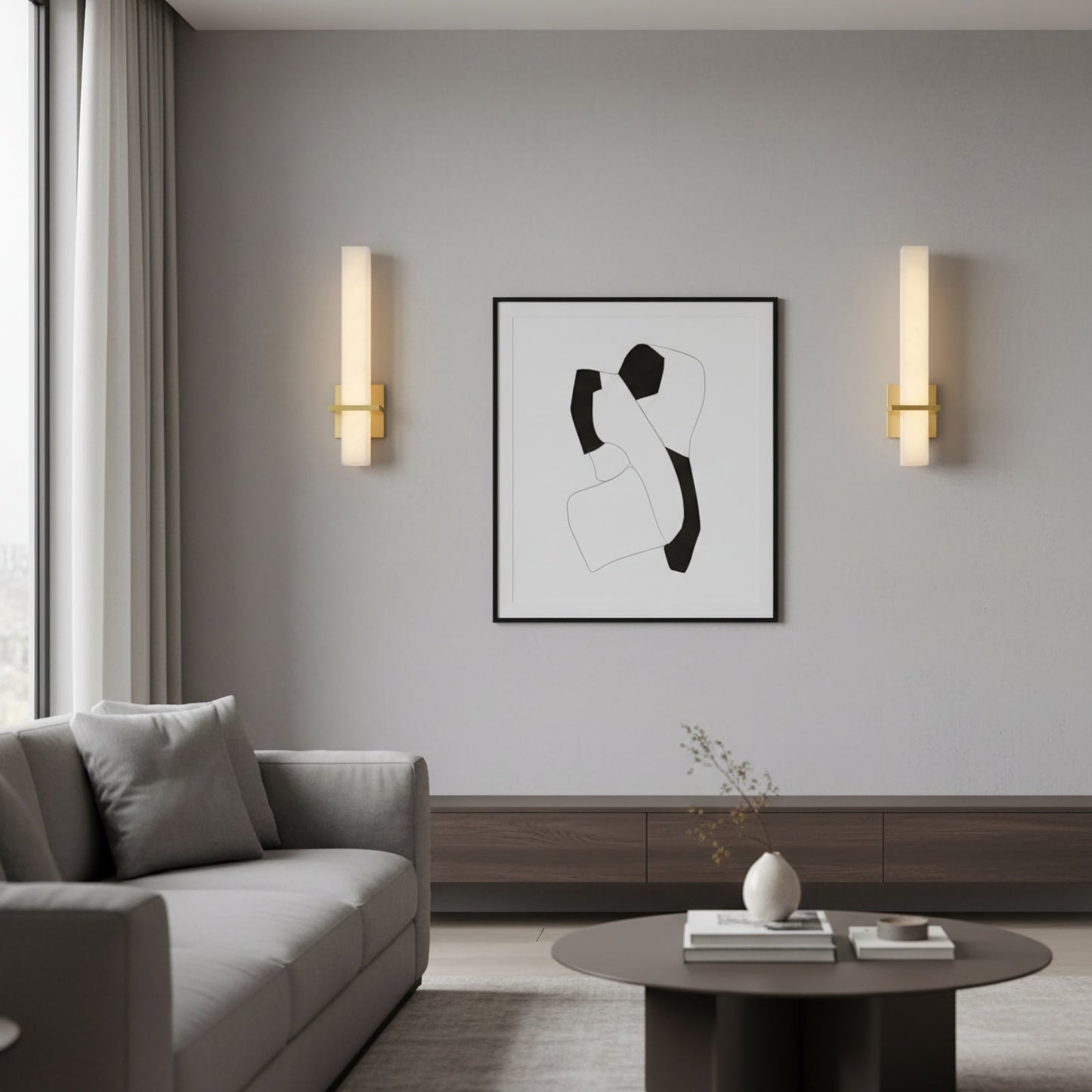 Milan Sculpted Alabaster Wall Lamp