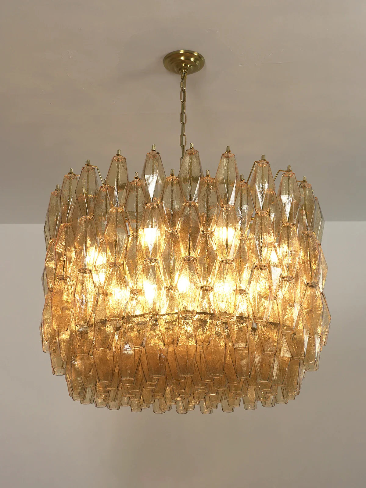 Prisma Amber Murano Chandelier
