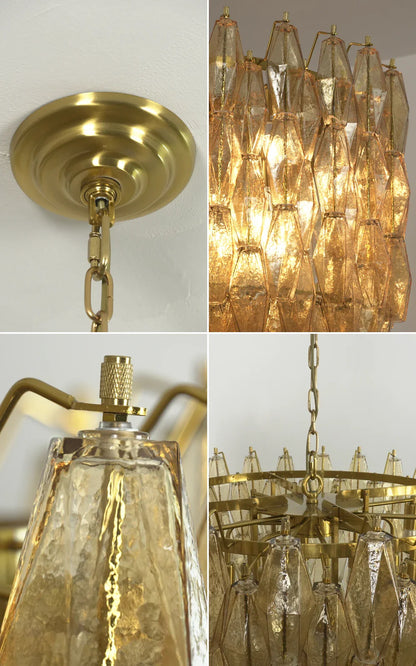 Prisma Amber Murano Chandelier