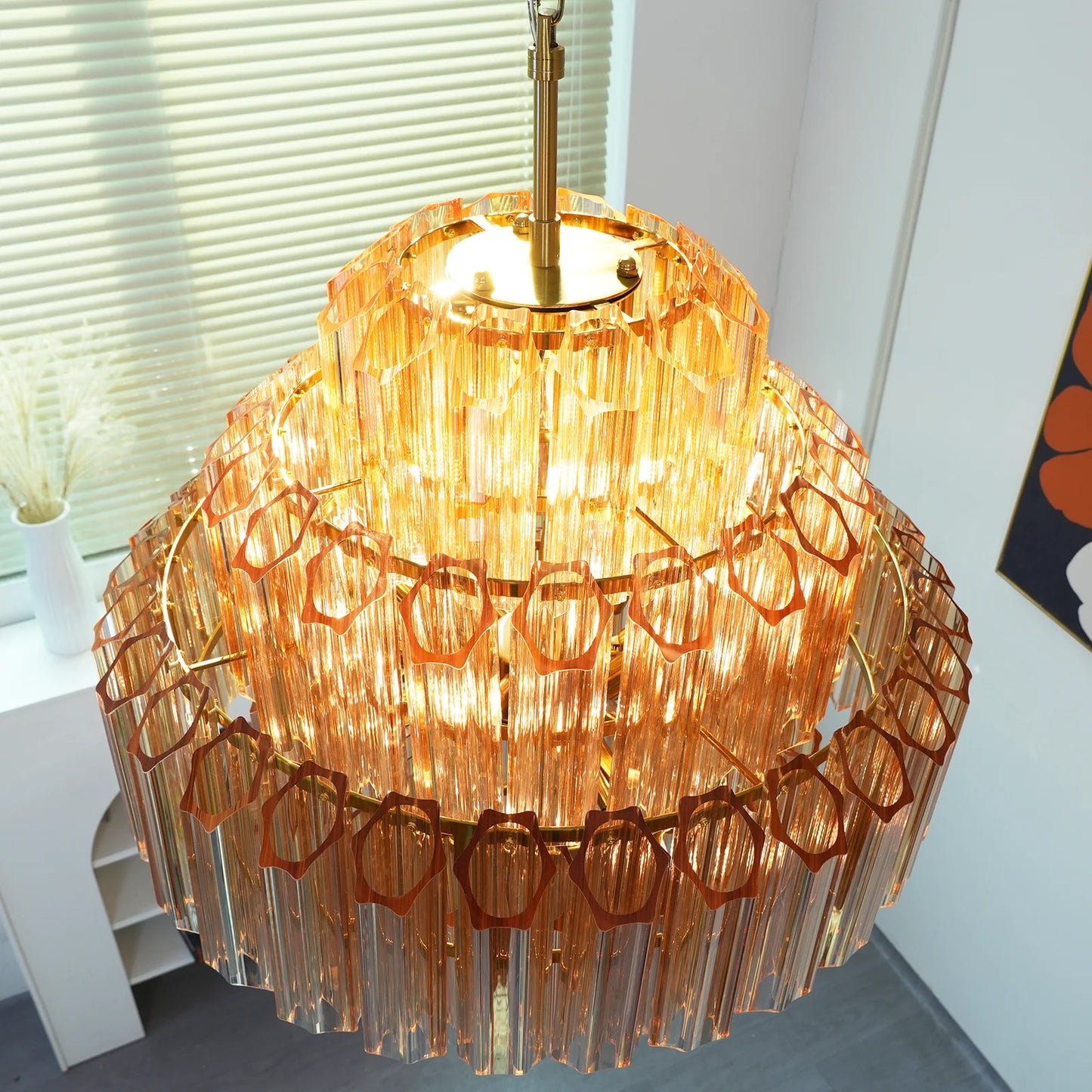 Palermo Ambra Forma Chandelier