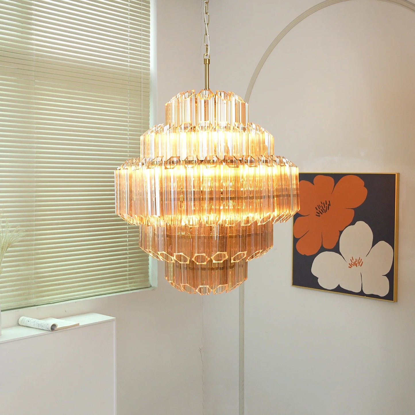 Palermo Ambra Forma Chandelier