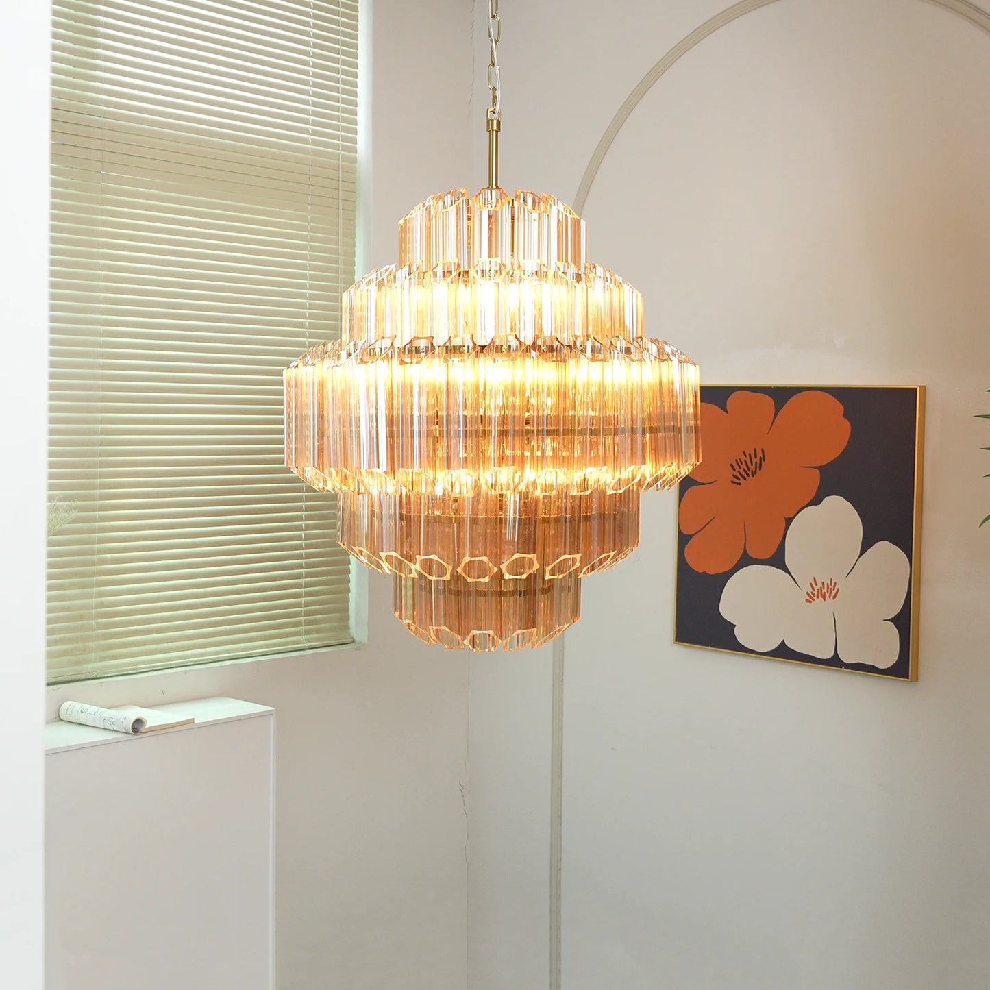 Palermo Ambra Forma Chandelier
