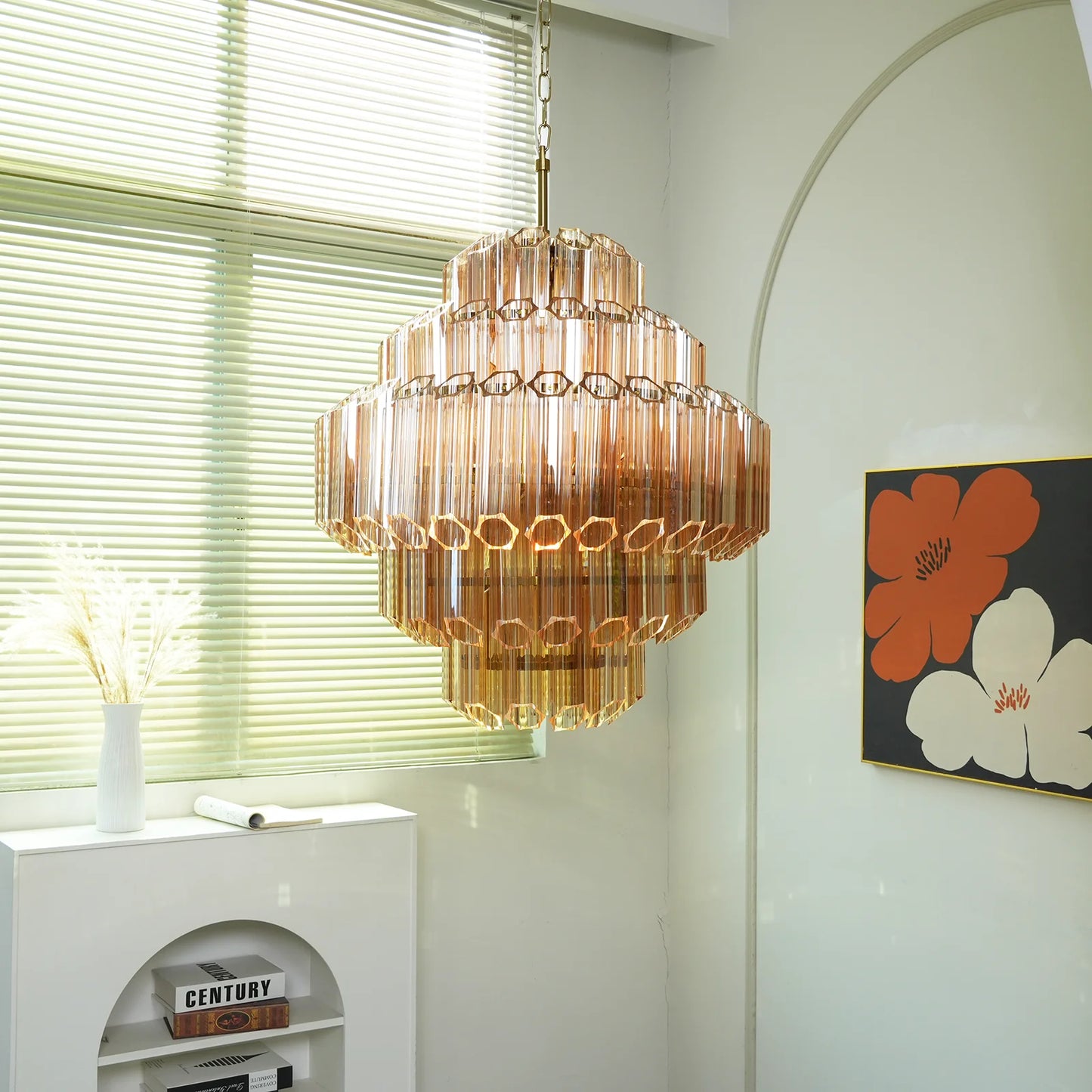 Palermo Ambra Forma Chandelier