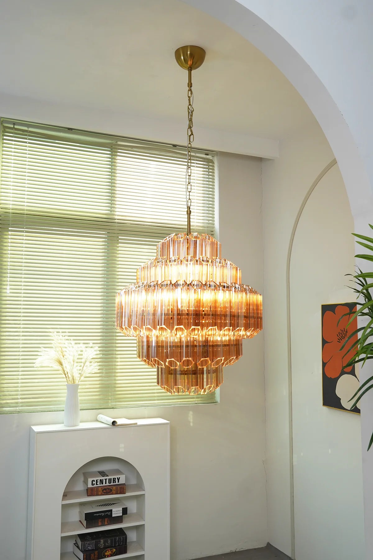 Palermo Ambra Forma Chandelier