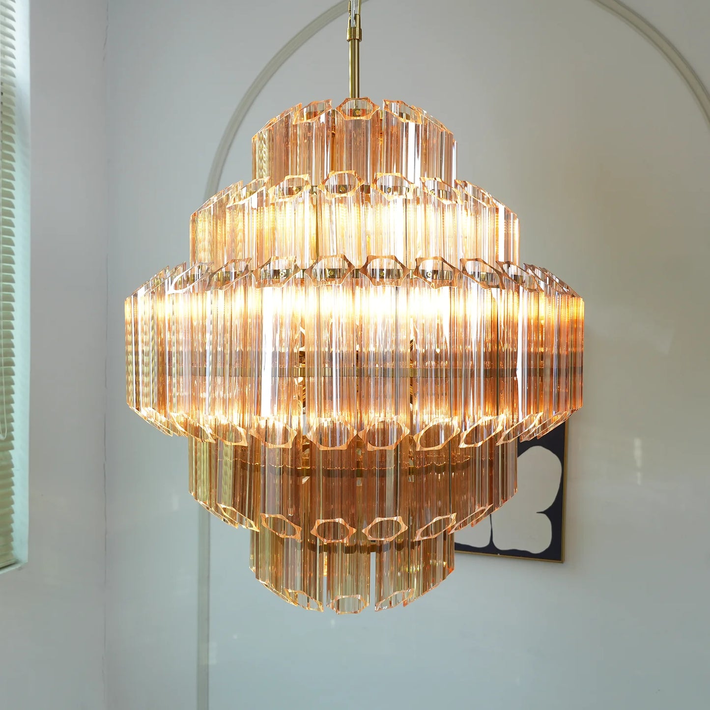Palermo Ambra Forma Chandelier