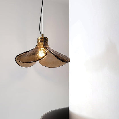Amber Bloom Glass Suspension