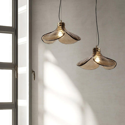 Amber Bloom Glass Suspension