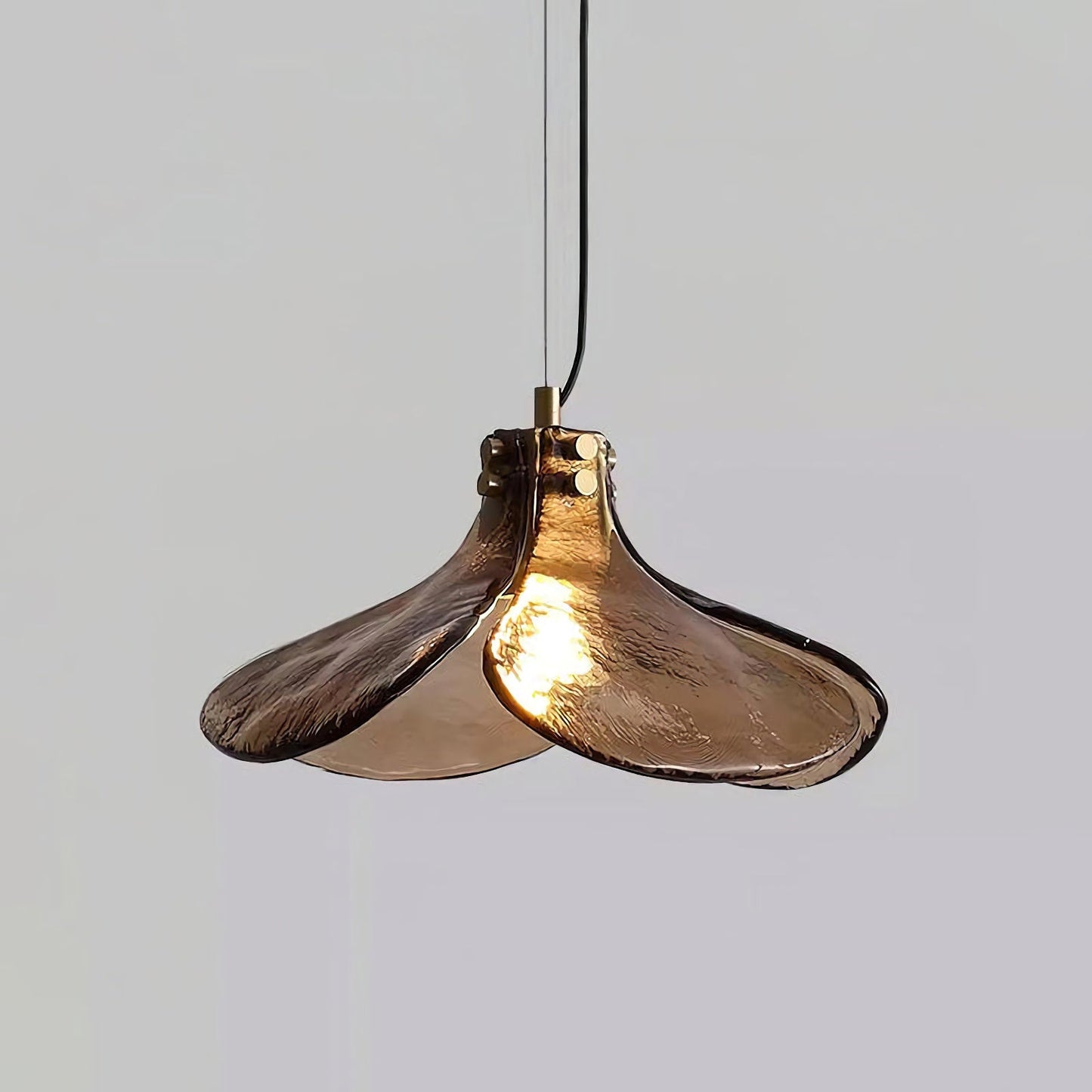 Amber Bloom Glass Suspension